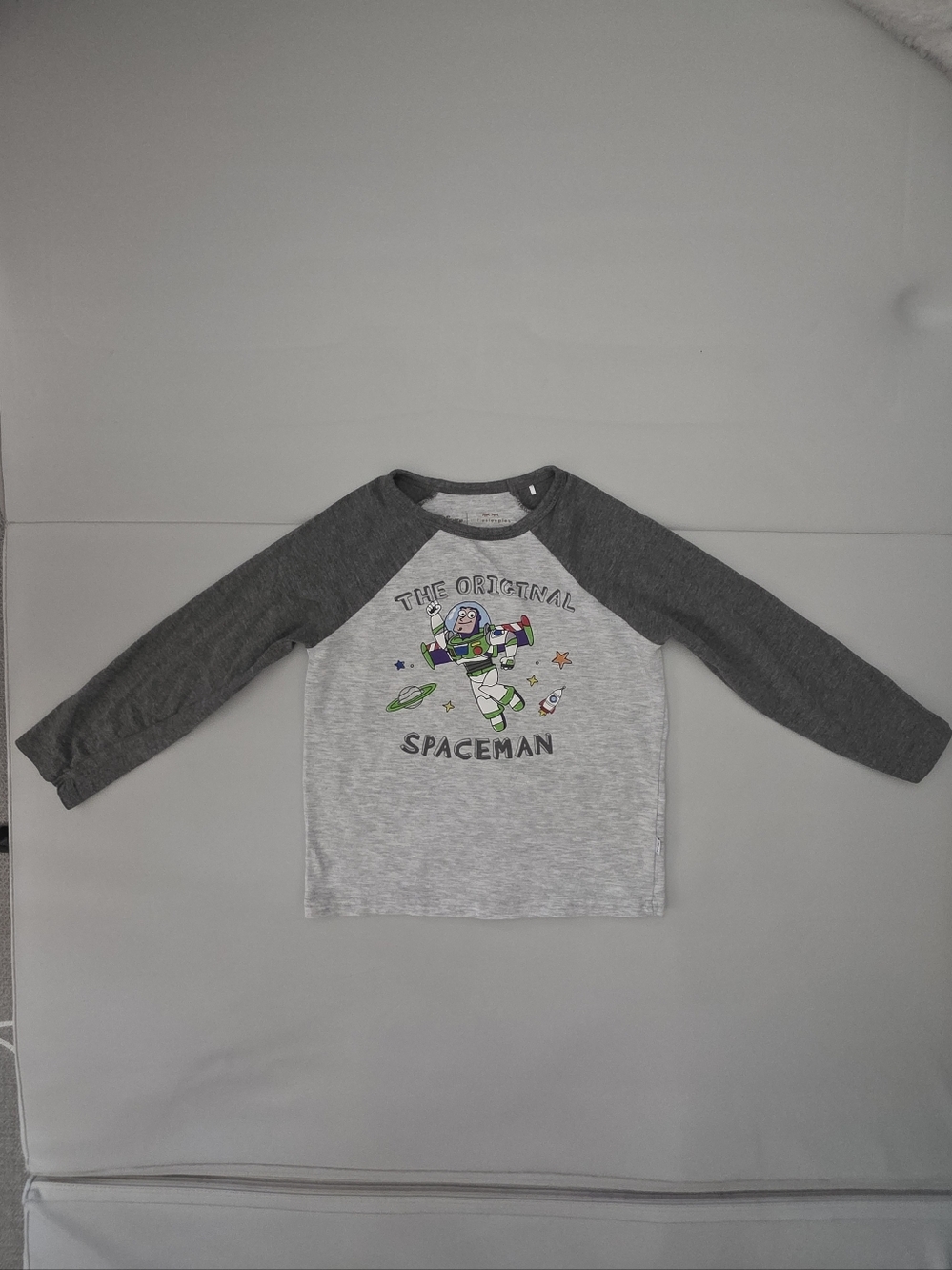 (VGUC) Little Sleepies Disney & Pixar Buzz Lightyear Long Sleeve Raglan Tee 4T